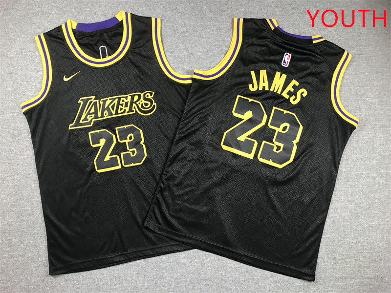 Youth Los Angeles Lakers #23 James Black Nike 2025 NBA Jersey style 2